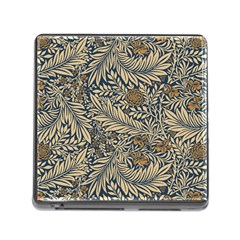 Brown Vintage Background Vintage Floral Pattern Brown Memory Card Reader (square 5 Slot) by uniart180623