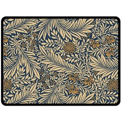 Brown Vintage Background Vintage Floral Pattern Brown Fleece Blanket (large) by uniart180623