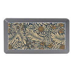 Brown Vintage Background Vintage Floral Pattern Brown Memory Card Reader (mini) by uniart180623