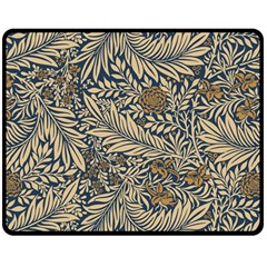 Brown Vintage Background Vintage Floral Pattern Brown Two Sides Fleece Blanket (medium) by uniart180623