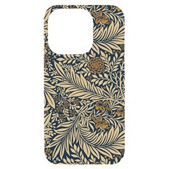 Brown Vintage Background Vintage Floral Pattern Brown Iphone 14 Pro Black Uv Print Case