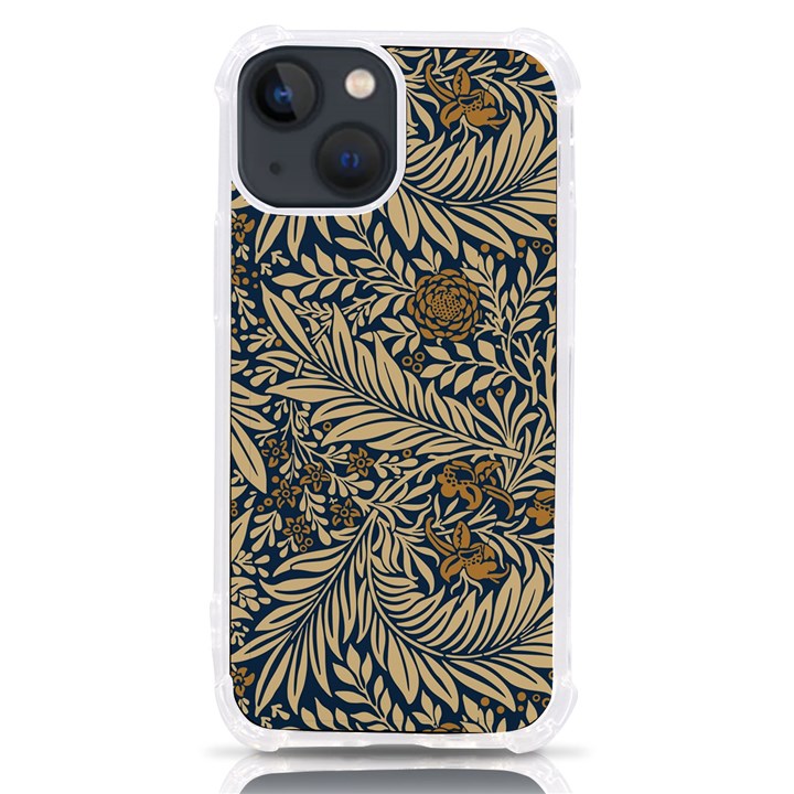 Brown Vintage Background Vintage Floral Pattern Brown iPhone 13 mini TPU UV Print Case