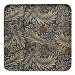 Brown Vintage Background Vintage Floral Pattern Brown Square Glass Fridge Magnet (4 pack) Front