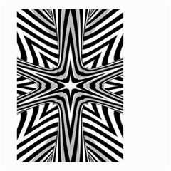 Fractal Star Mandala Black And White Small Garden Flag (two Sides) by uniart180623