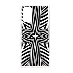 Fractal Star Mandala Black And White Samsung Galaxy Note 20 Tpu Uv Case by uniart180623