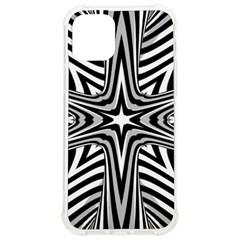 Fractal Star Mandala Black And White Iphone 12/12 Pro Tpu Uv Print Case by uniart180623