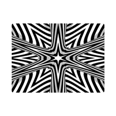 Fractal Star Mandala Black And White Premium Plush Fleece Blanket (mini) by uniart180623