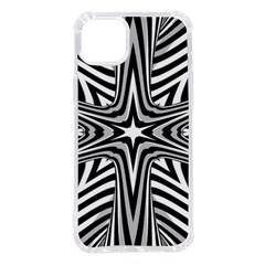 Fractal Star Mandala Black And White Iphone 14 Plus Tpu Uv Print Case