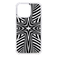 Fractal Star Mandala Black And White Iphone 13 Pro Tpu Uv Print Case