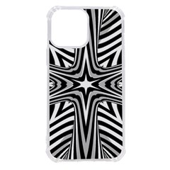 Fractal Star Mandala Black And White Iphone 13 Pro Max Tpu Uv Print Case by uniart180623