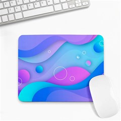 Colorful Blue Purple Wave Small Mousepad by uniart180623