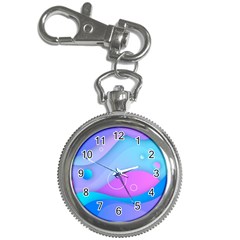 Colorful Blue Purple Wave Key Chain Watches by uniart180623