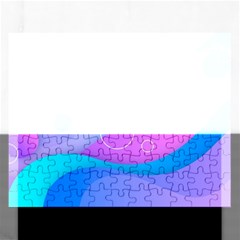 Colorful Blue Purple Wave Rectangular Jigsaw Puzzl by uniart180623