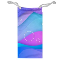 Colorful Blue Purple Wave Jewelry Bag