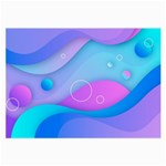 Colorful Blue Purple Wave Large Glasses Cloth (2 Sides) Front