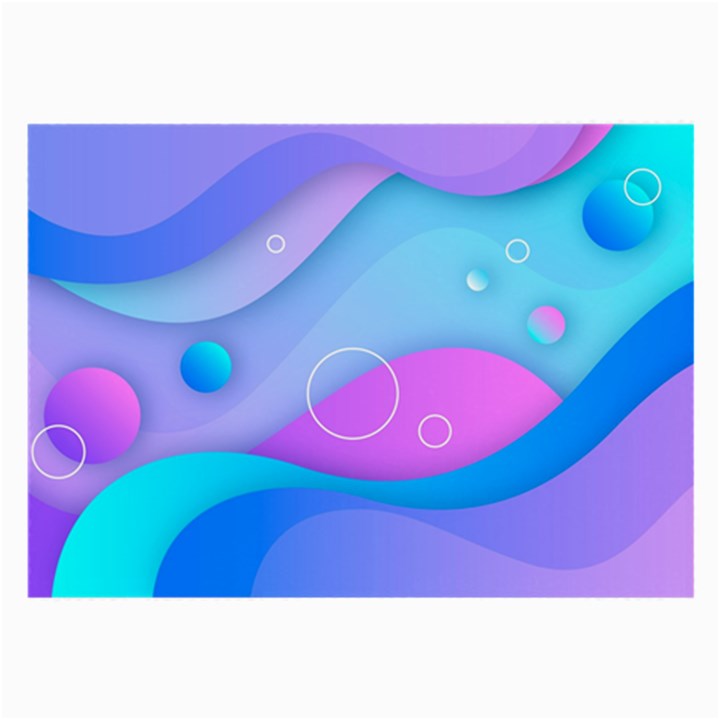 Colorful Blue Purple Wave Large Glasses Cloth (2 Sides)