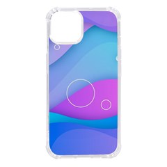 Colorful Blue Purple Wave Iphone 14 Tpu Uv Print Case by uniart180623