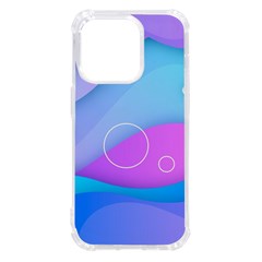 Colorful Blue Purple Wave Iphone 14 Pro Tpu Uv Print Case