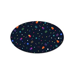 Abstract Minimalism Digital Art Abstract Sticker Oval (100 Pack) by uniart180623