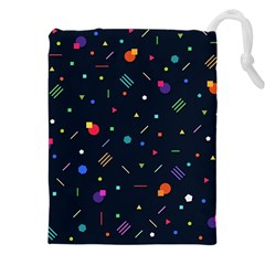 Abstract Minimalism Digital Art Abstract Drawstring Pouch (4xl) by uniart180623