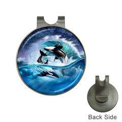 Orca Wave Water Underwater Sky Hat Clips With Golf Markers by uniart180623