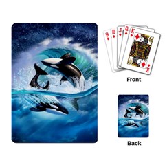 Orca Wave Water Underwater Sky Playing Cards Single Design (rectangle) by uniart180623