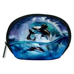 Orca Wave Water Underwater Sky Accessory Pouch (medium) by uniart180623