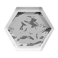 Orca Wave Water Underwater Sky Hexagon Wood Jewelry Box by uniart180623