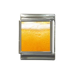 Texture Pattern Macro Glass Of Beer Foam White Yellow Italian Charm (13mm) by uniart180623