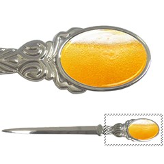 Texture Pattern Macro Glass Of Beer Foam White Yellow Letter Opener by uniart180623