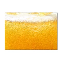 Texture Pattern Macro Glass Of Beer Foam White Yellow Sticker A4 (10 pack)