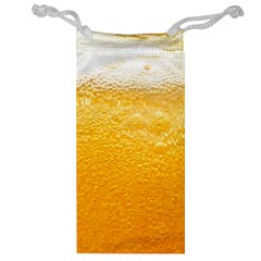 Texture Pattern Macro Glass Of Beer Foam White Yellow Jewelry Bag