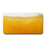 Texture Pattern Macro Glass Of Beer Foam White Yellow Medium Bar Mat 16 x8.5  Bar Mat