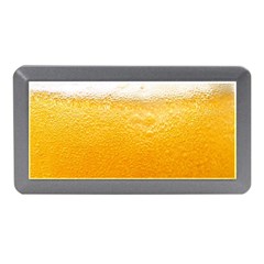 Texture Pattern Macro Glass Of Beer Foam White Yellow Memory Card Reader (Mini)