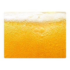 Texture Pattern Macro Glass Of Beer Foam White Yellow Two Sides Premium Plush Fleece Blanket (Mini)