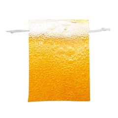 Texture Pattern Macro Glass Of Beer Foam White Yellow Lightweight Drawstring Pouch (l) by uniart180623