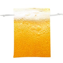 Texture Pattern Macro Glass Of Beer Foam White Yellow Lightweight Drawstring Pouch (xl) by uniart180623