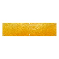 Texture Pattern Macro Glass Of Beer Foam White Yellow Banner and Sign 4  x 1 