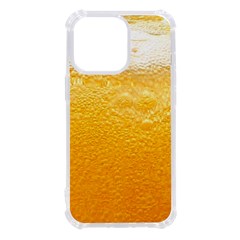 Texture Pattern Macro Glass Of Beer Foam White Yellow Iphone 13 Pro Tpu Uv Print Case