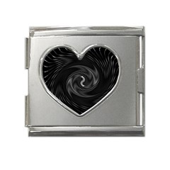 Abstract Mandala Twirl Mega Link Heart Italian Charm (18mm) by uniart180623