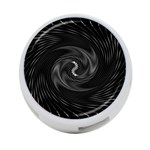 Abstract Mandala Twirl 4-Port USB Hub (Two Sides) Back