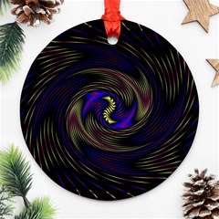 Manadala Twirl Abstract Round Ornament (two Sides)