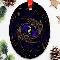 Manadala Twirl Abstract Oval Ornament (two Sides) by uniart180623