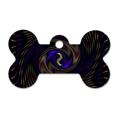 Manadala Twirl Abstract Dog Tag Bone (two Sides) by uniart180623