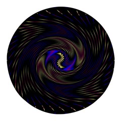 Manadala Twirl Abstract Round Glass Fridge Magnet (4 Pack)