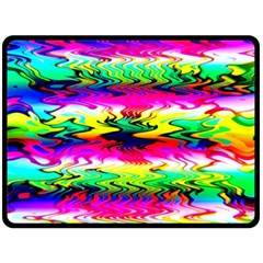 Waves Of Color Fleece Blanket (large) by uniart180623