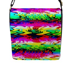 Waves Of Color Flap Closure Messenger Bag (l) by uniart180623