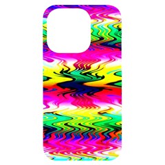 Waves Of Color Iphone 14 Pro Black Uv Print Case