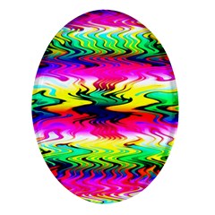 Waves Of Color Oval Glass Fridge Magnet (4 Pack)