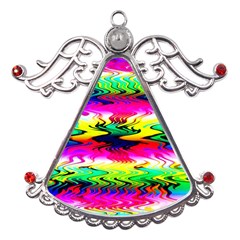 Waves Of Color Metal Angel With Crystal Ornament